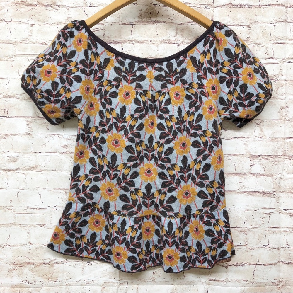 🔴SOLD Anthropologie Moth Sweater Peplum Top - Picture 5 of 7